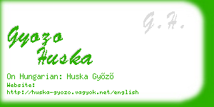 gyozo huska business card